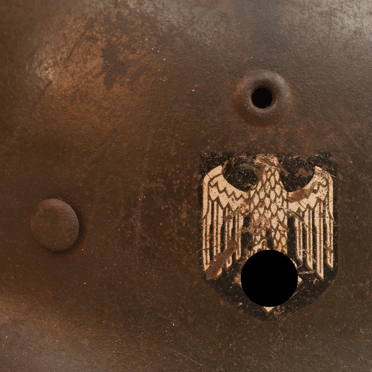 German WWII M.42 Army Single Decal Combat Helmet