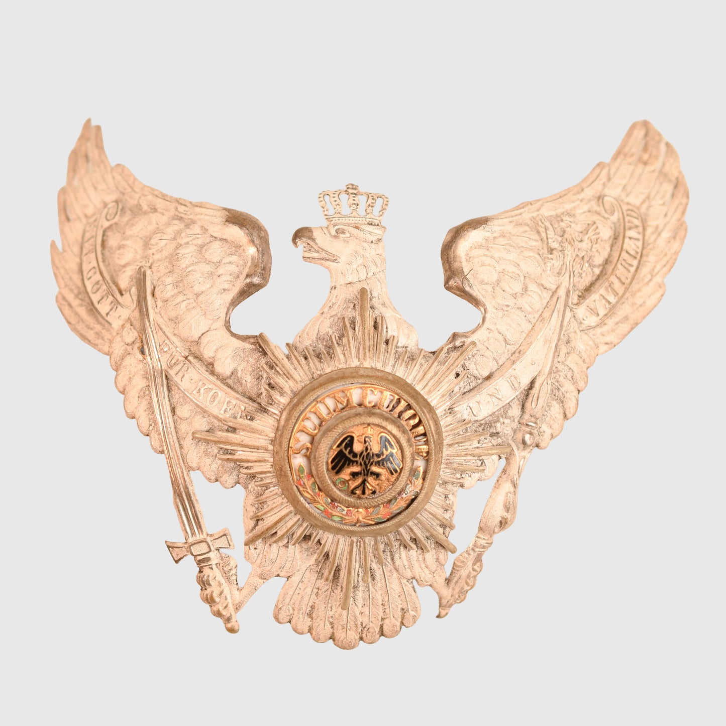 German WWI 1st or 3rd Guard Ulhan Regiment Officers Helmet Plate