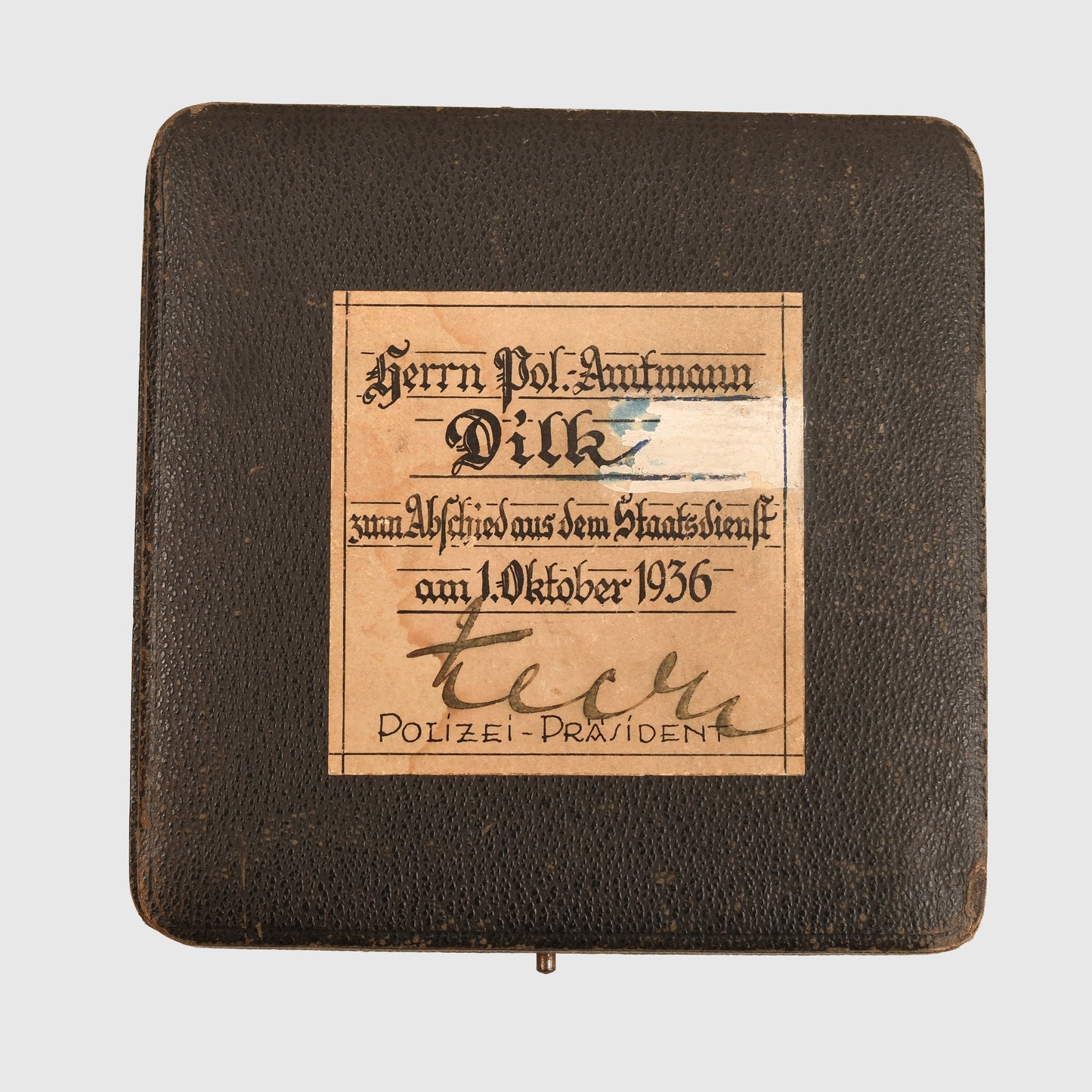 GERMAN WWII POLICE NON PORTABLE AWARD PLAQUE