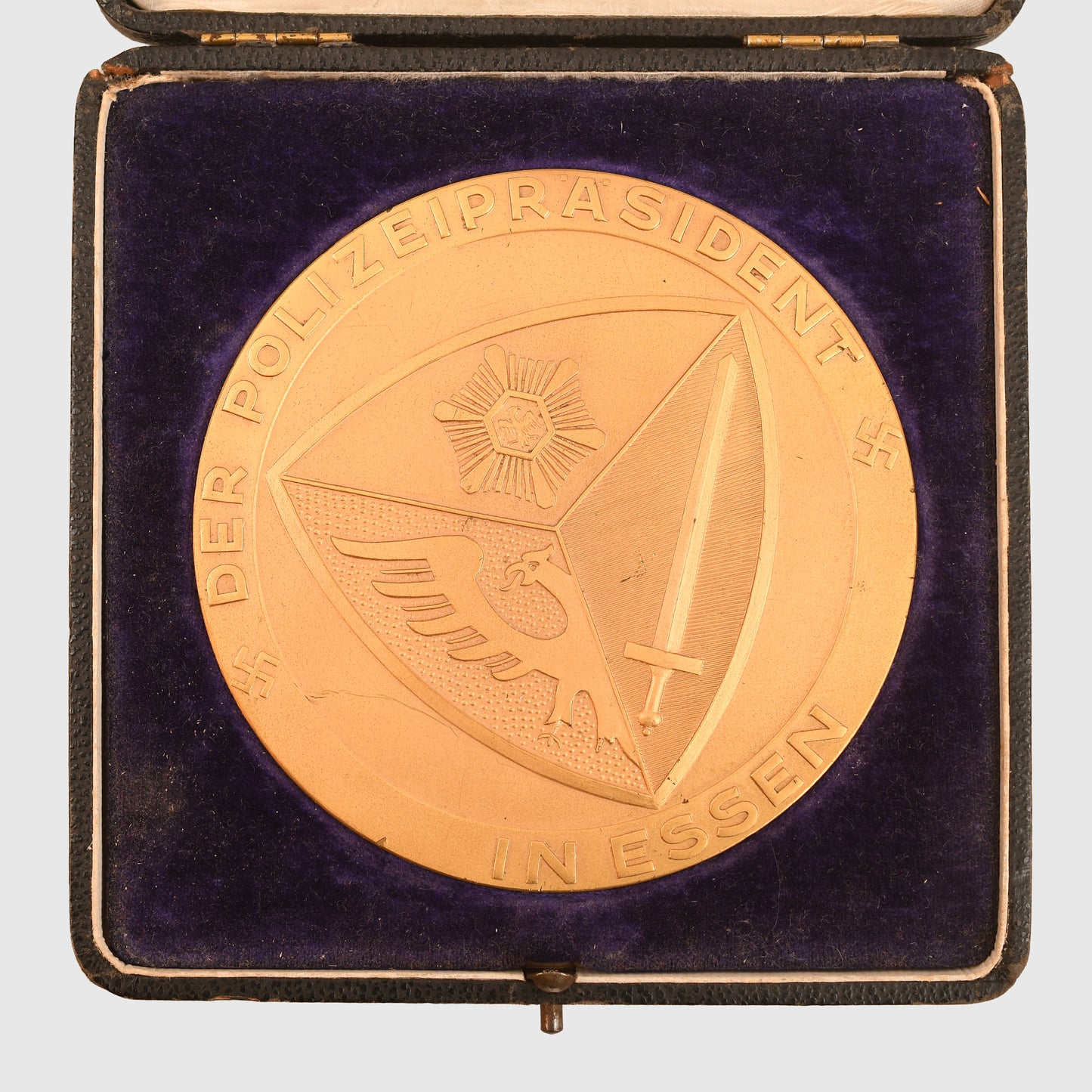 GERMAN WWII POLICE NON PORTABLE AWARD PLAQUE