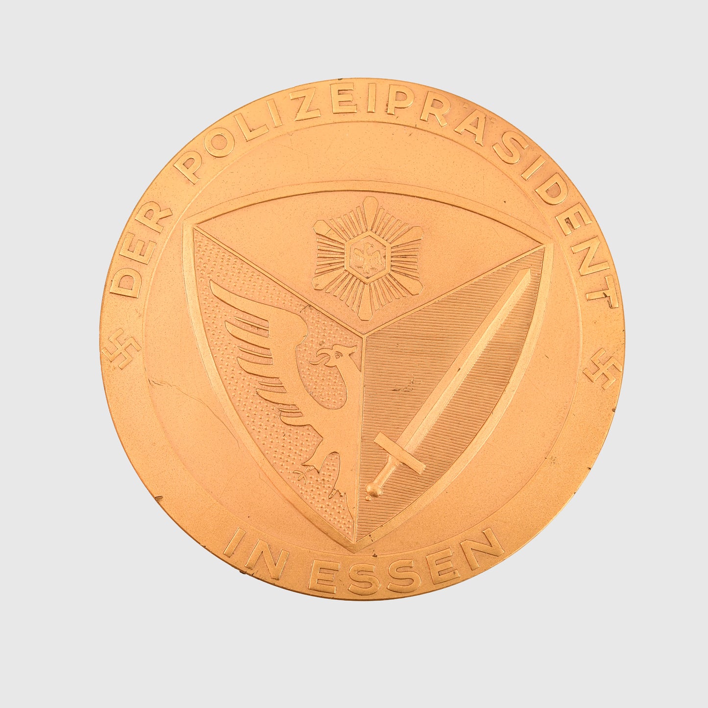 GERMAN WWII POLICE NON PORTABLE AWARD PLAQUE