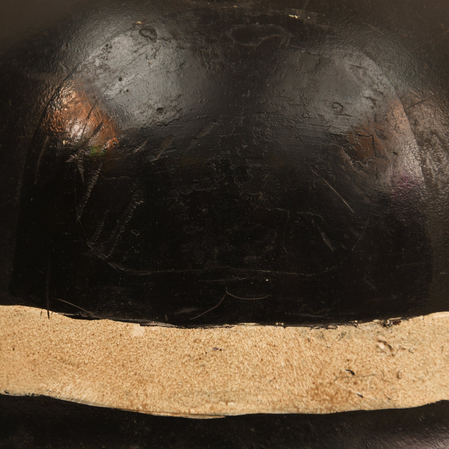 German WWII Fire Helmet with Comb