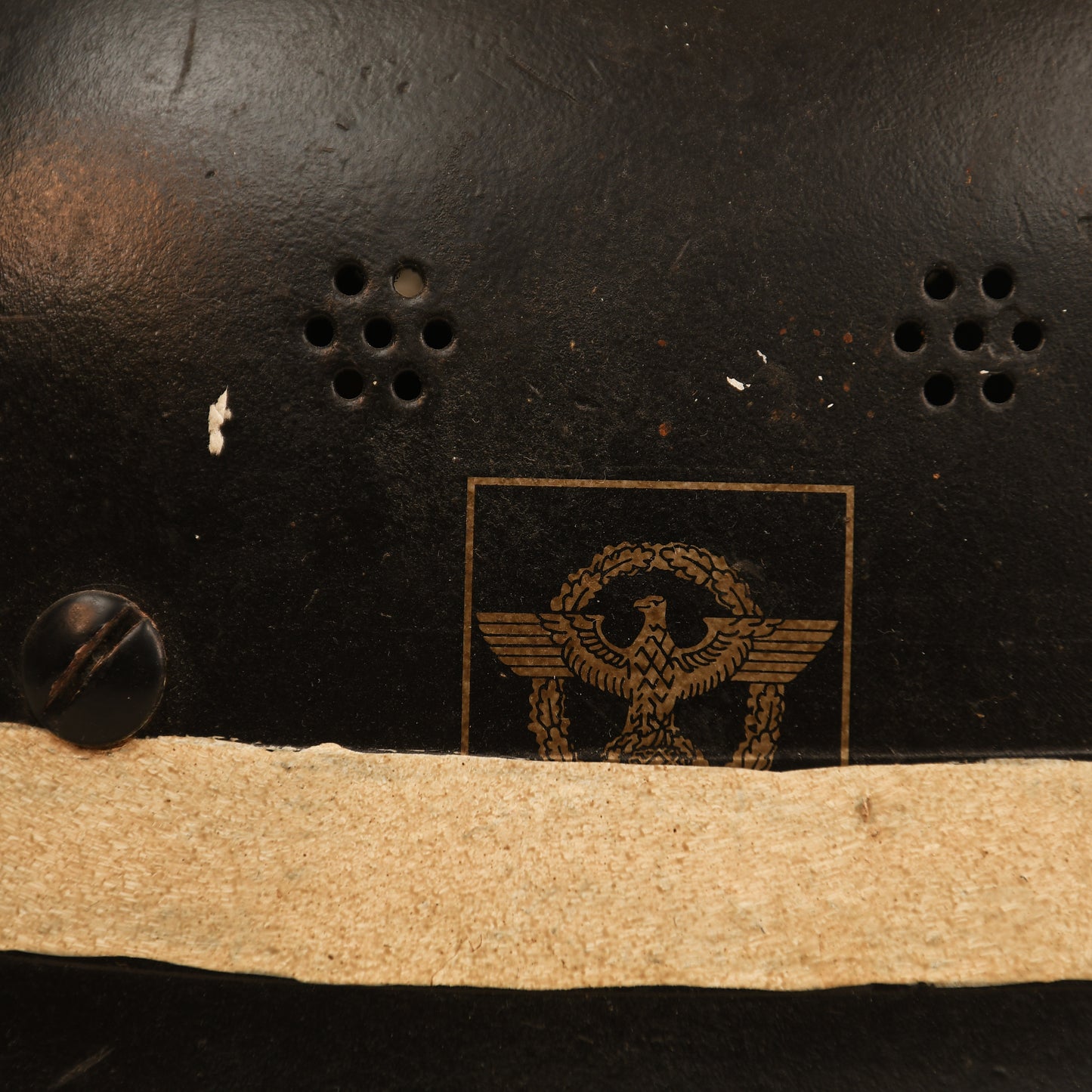 German WWII Fire Helmet with Comb