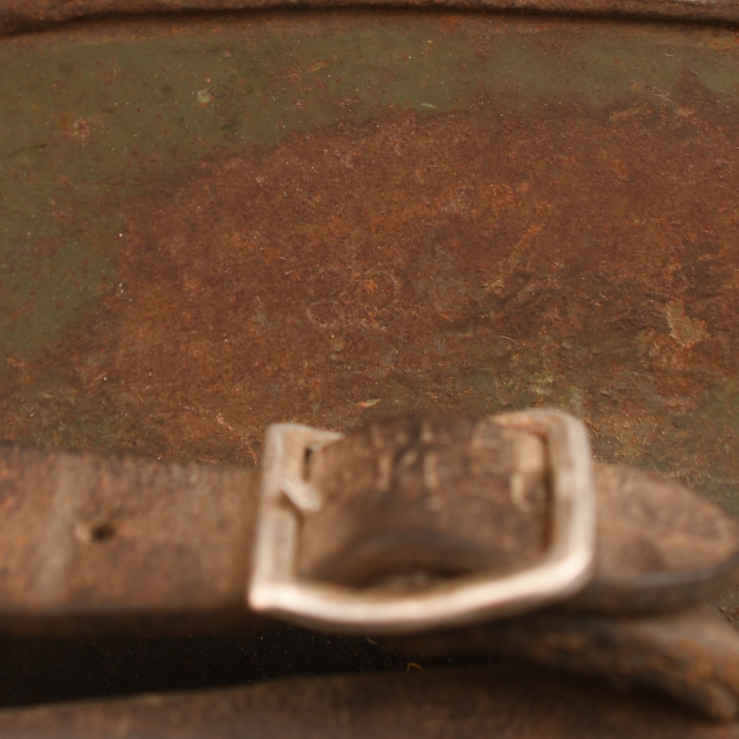 German WWII Battle Damaged M35 Double Decal Combat Helmet