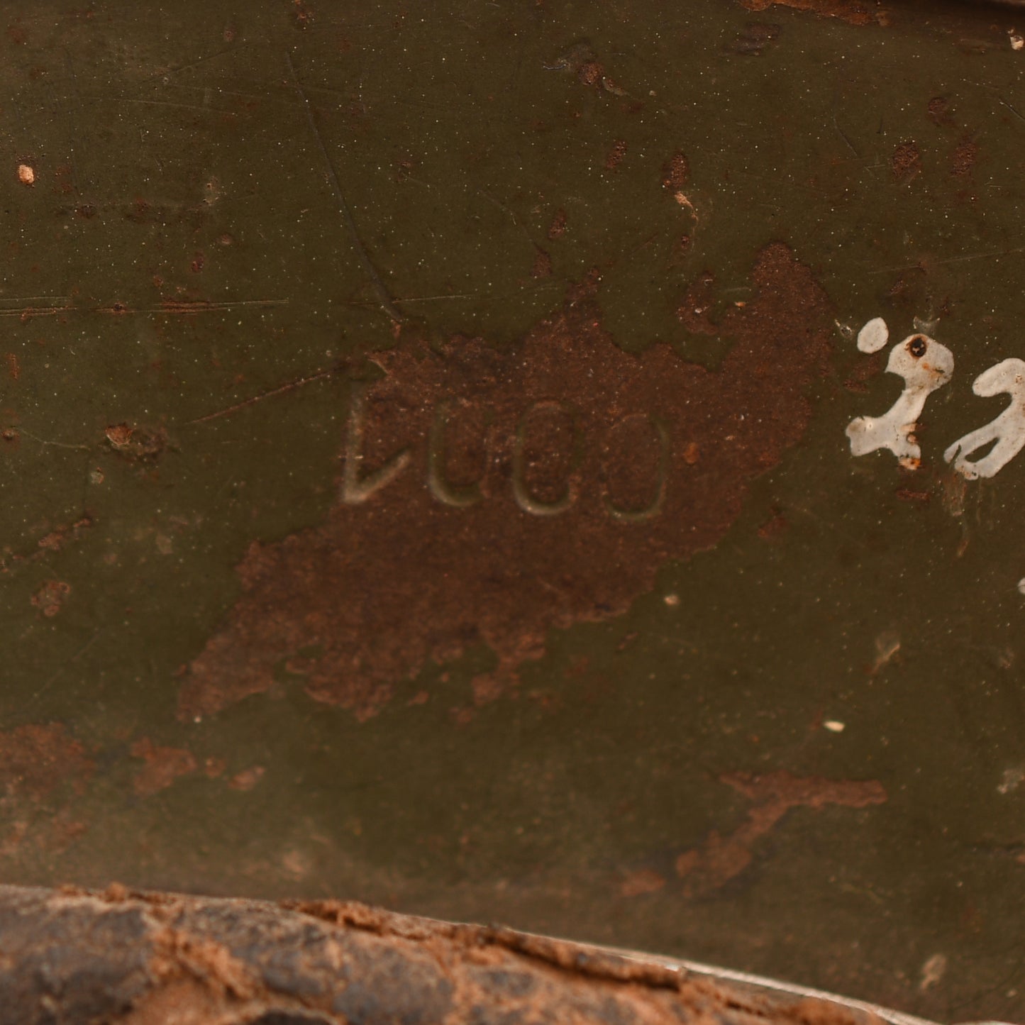 German WWII Battle Damaged M35 Double Decal Combat Helmet