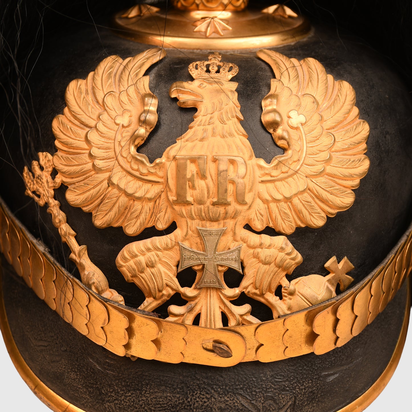 GERMAN WWI PRUSSIAN FUSILIER REGIMENT NO.80 OFFICERS PARADE HELMET