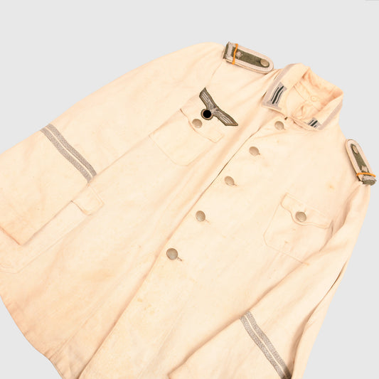 GERMAN WWII ARMY DER SPEISS WHITE SUMMER TUNIC