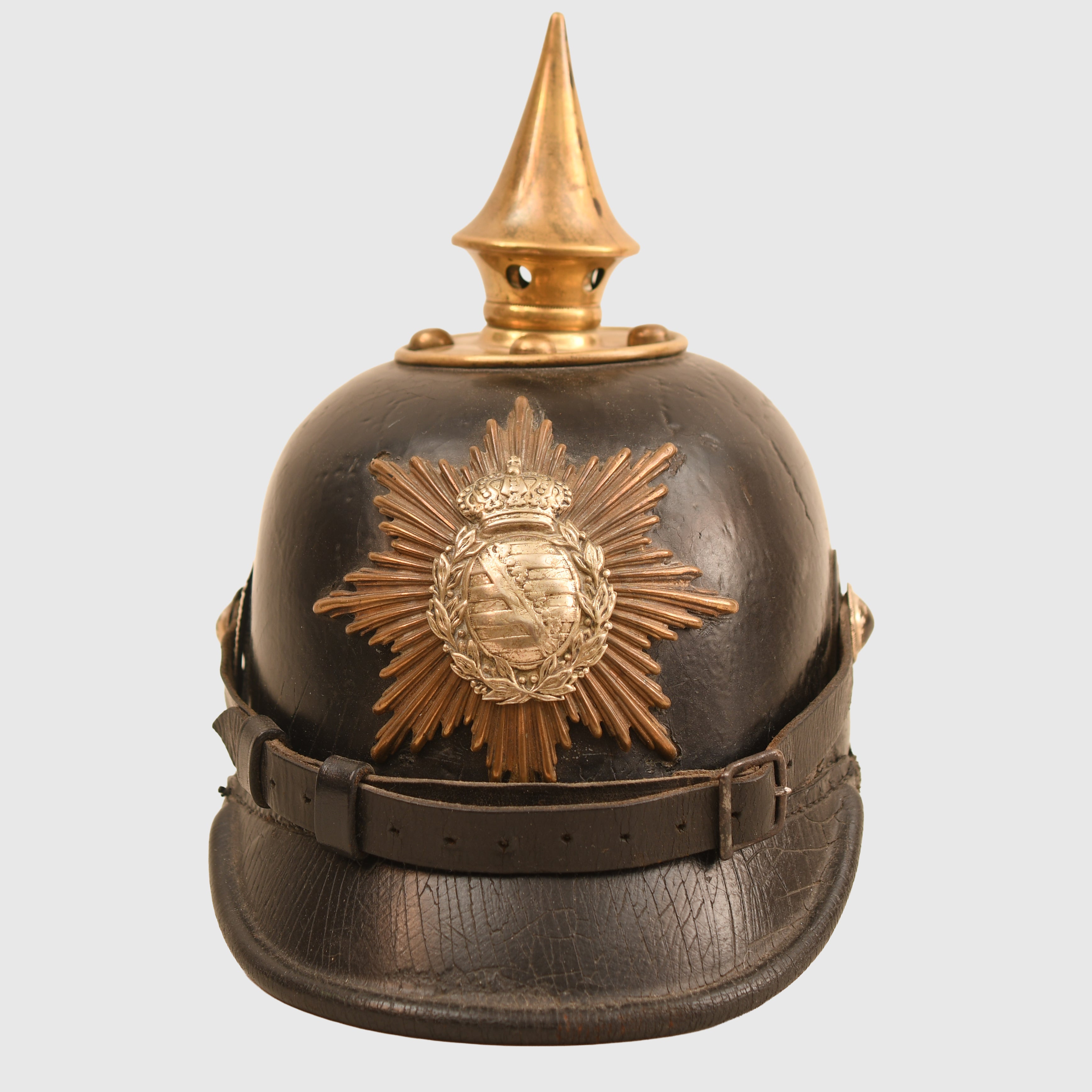 GERMAN WWI SAXON REGT 106 MODEL 1887 PICKELHAUBE – Regimentals