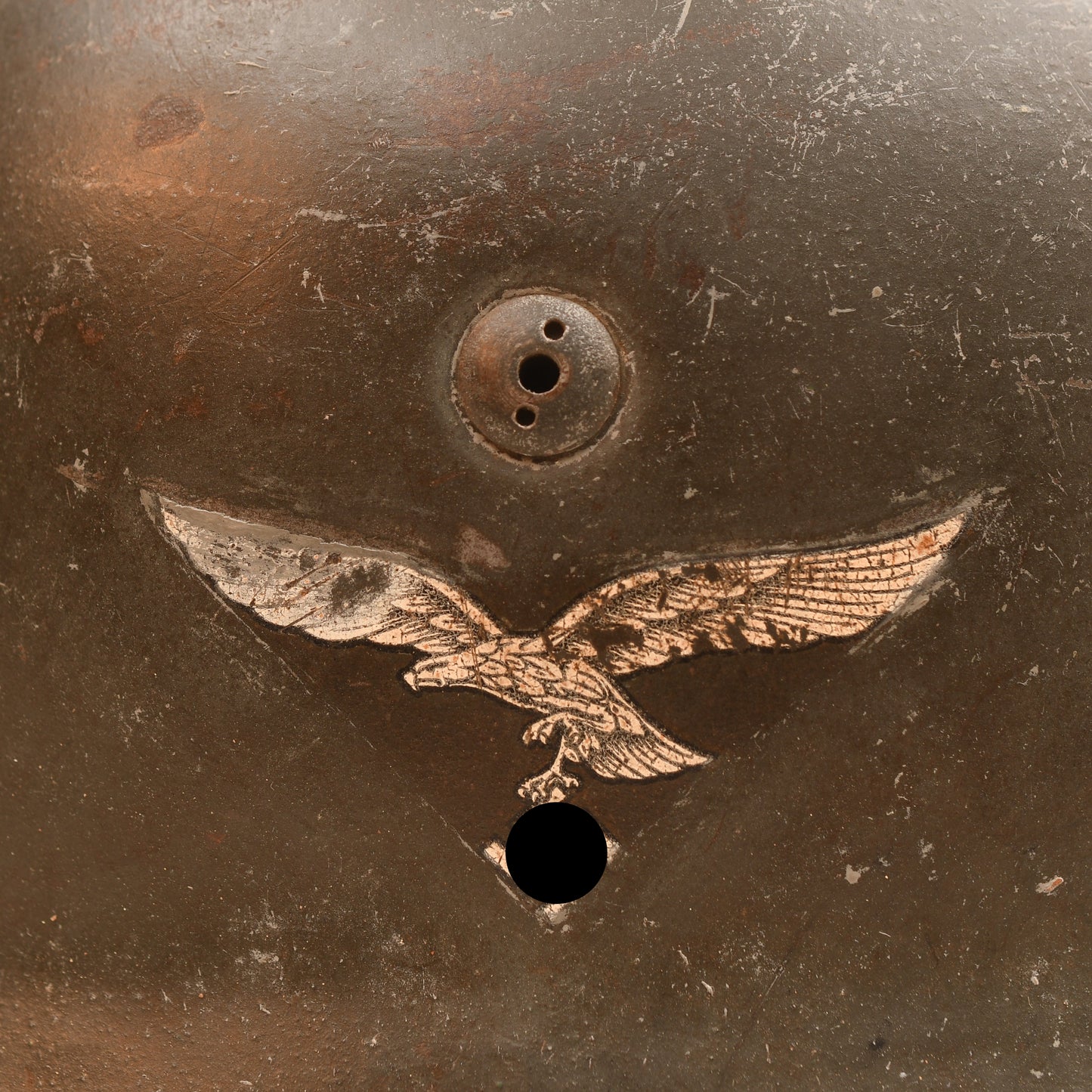 GERMAN WWII SINGLE DECAL LUFTWAFFE PARATROOPER HELMET