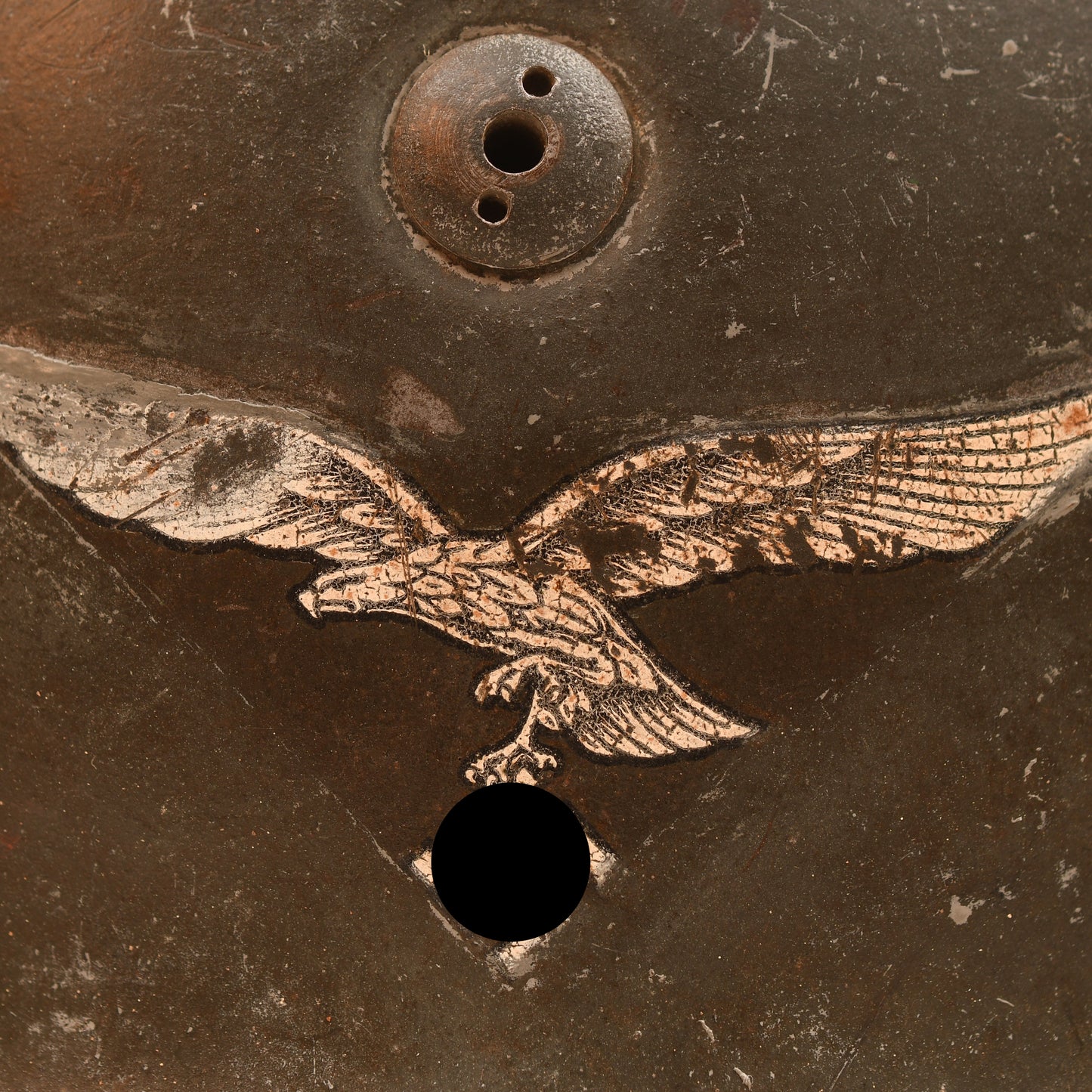 GERMAN WWII SINGLE DECAL LUFTWAFFE PARATROOPER HELMET