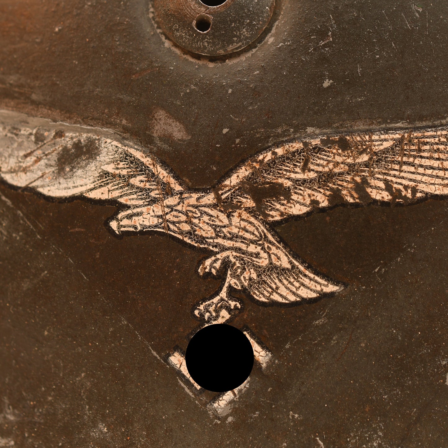 GERMAN WWII SINGLE DECAL LUFTWAFFE PARATROOPER HELMET