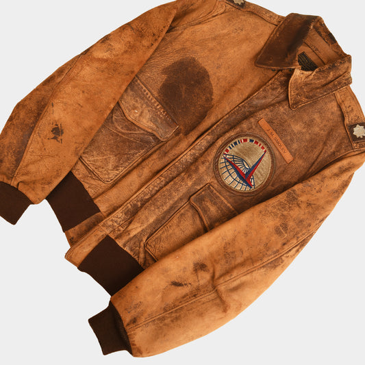 WWII U.S. Army Air Force A2 Leather Flying Jacket