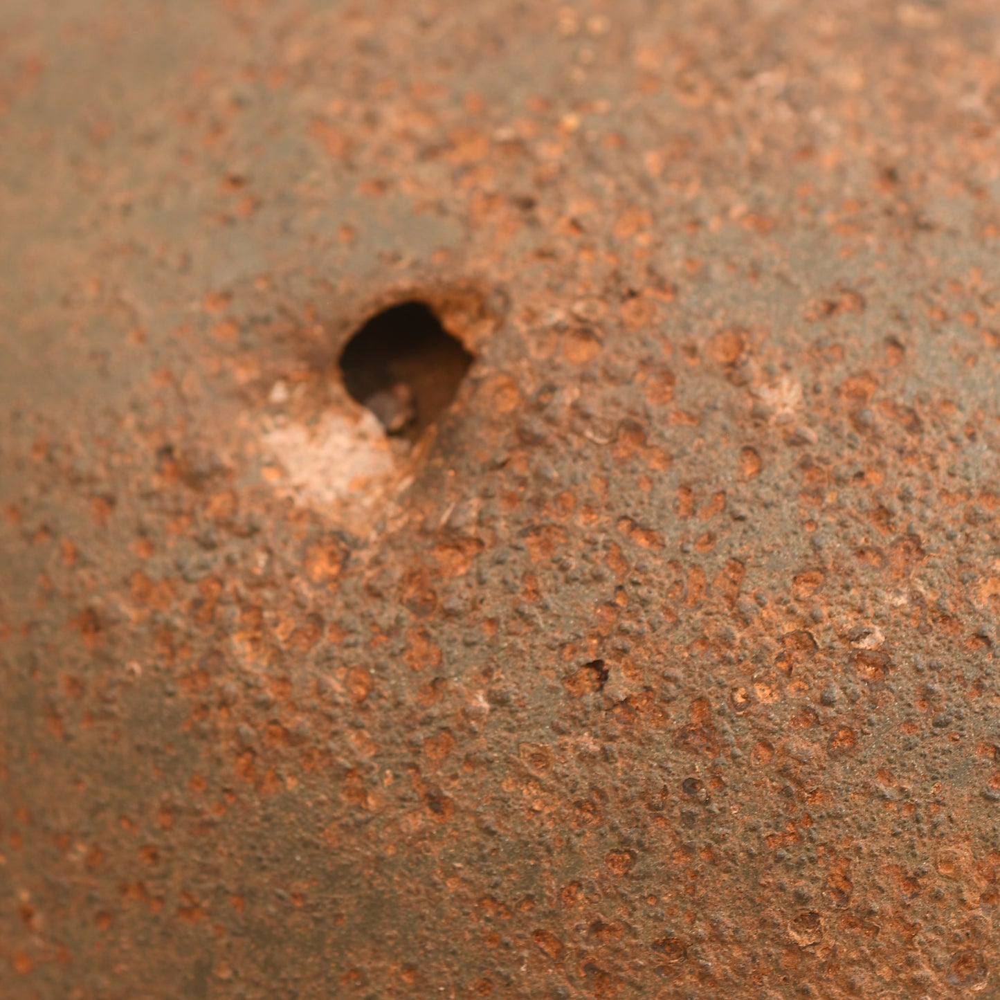 GERMAN WWII GROUND DUG PARATROOPER HELMET SHELL AND PARTIAL LINER