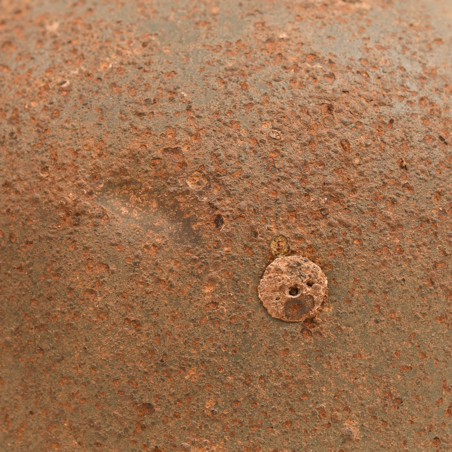 GERMAN WWII GROUND DUG PARATROOPER HELMET SHELL AND PARTIAL LINER
