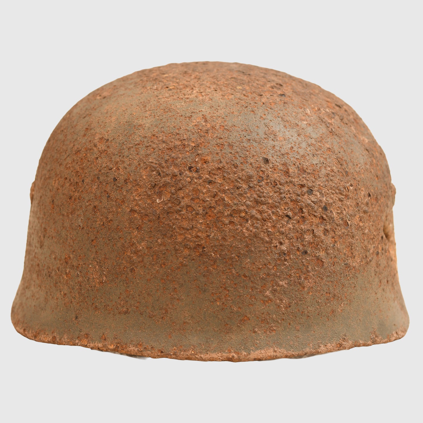 GERMAN WWII GROUND DUG PARATROOPER HELMET SHELL AND PARTIAL LINER