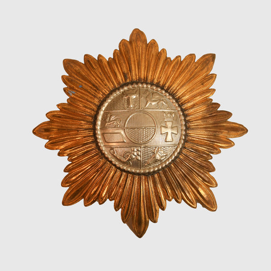 German WWI Mecklenburg-Strelitz Grenadier Regiment No. 89 2nd Battalion & Field Artillery Regiment 24 3rd Battery Officer’s Pickelhaube Plate