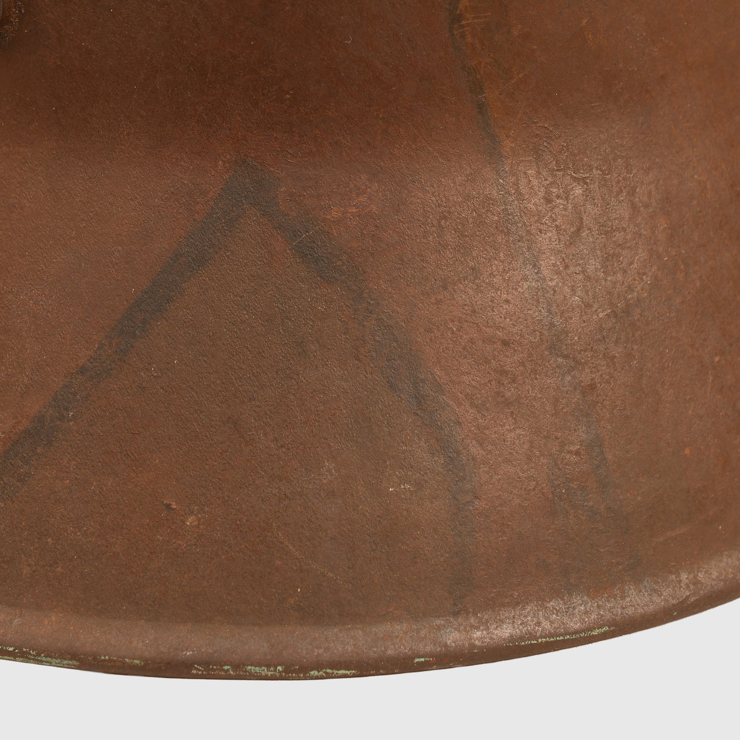 GERMAN WWI M.17 CAMOUFLAGE TRENCH HELMET WITH ORIGINAL CHINSTRAP AND LINER