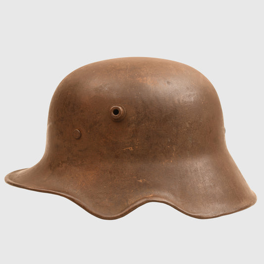 GERMAN WWI M.18 EAR CUT OUT HELMET