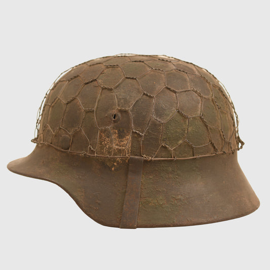 German WWII Wire Covered M35 Combat Helmet