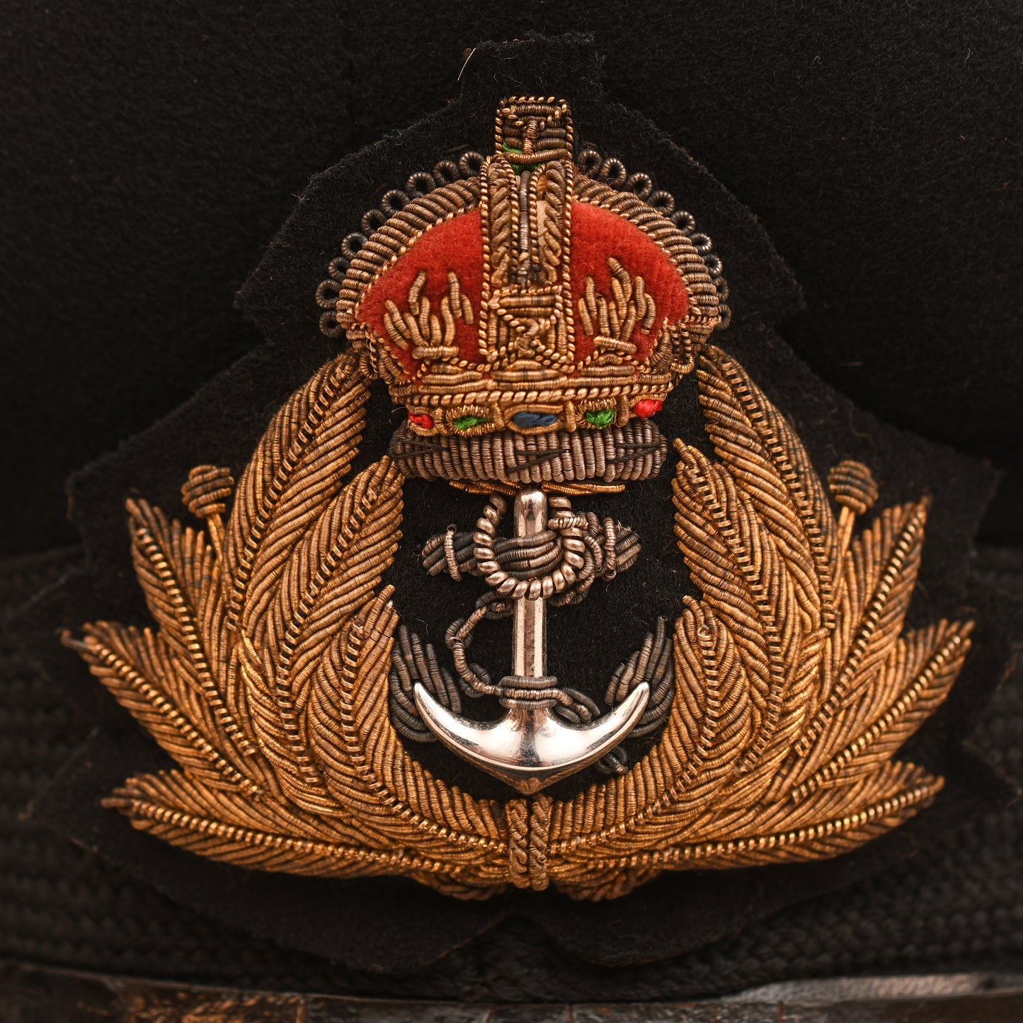 BRITISH WWII ROYAL NAVAL CAPTAIN AND ABOVE BLUE TOP CAP