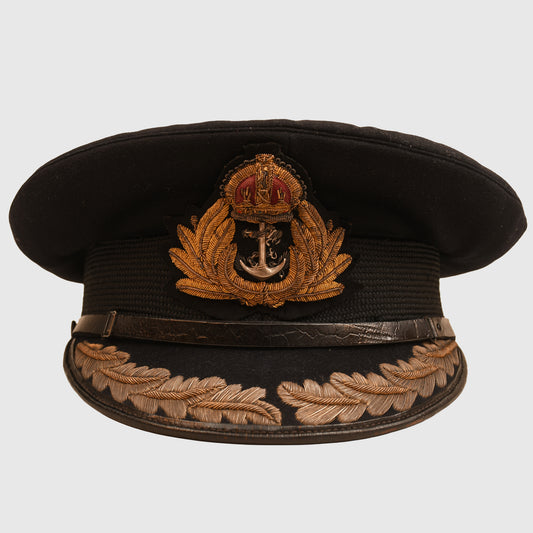 BRITISH WWII ROYAL NAVAL CAPTAIN AND ABOVE VISOR CAP