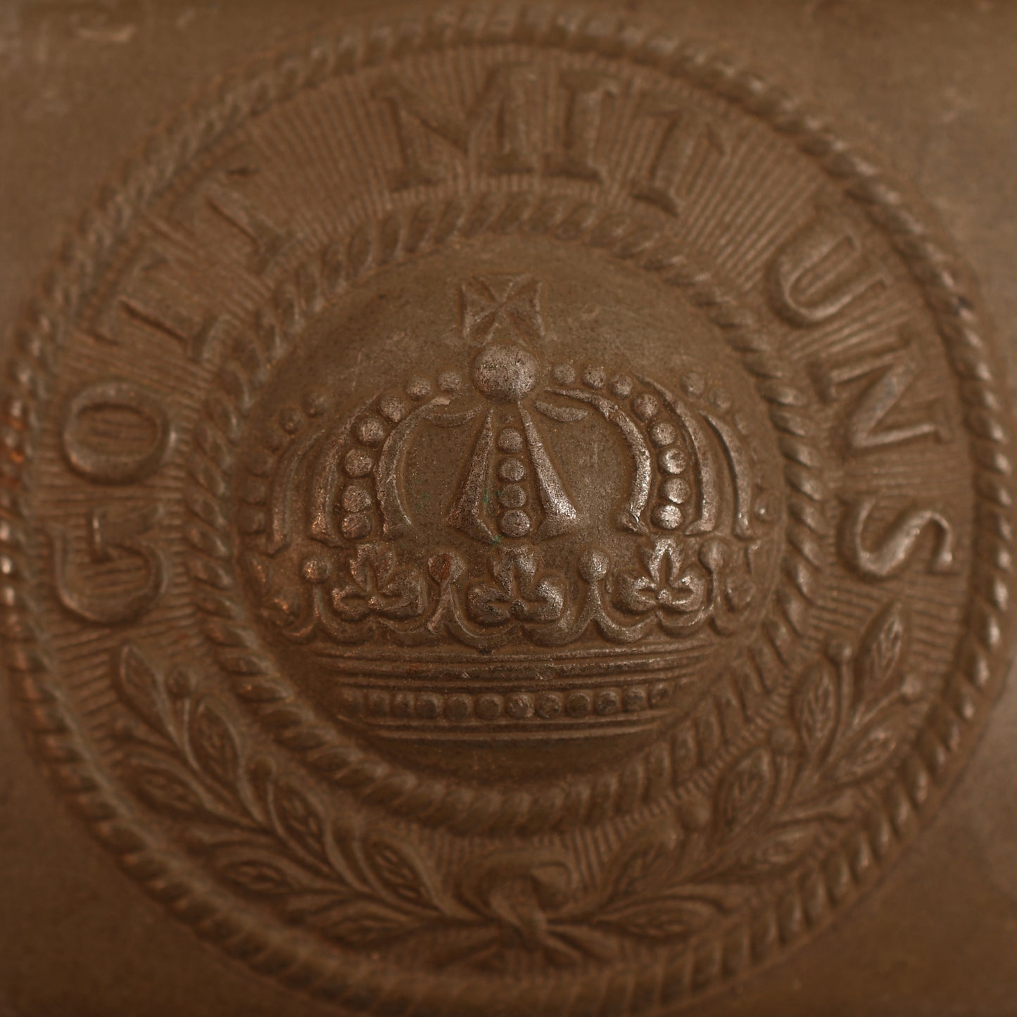 GERMAN WWI PRUSSIAN ALL STEEL BELT BUCKLE IN FIELD GREY