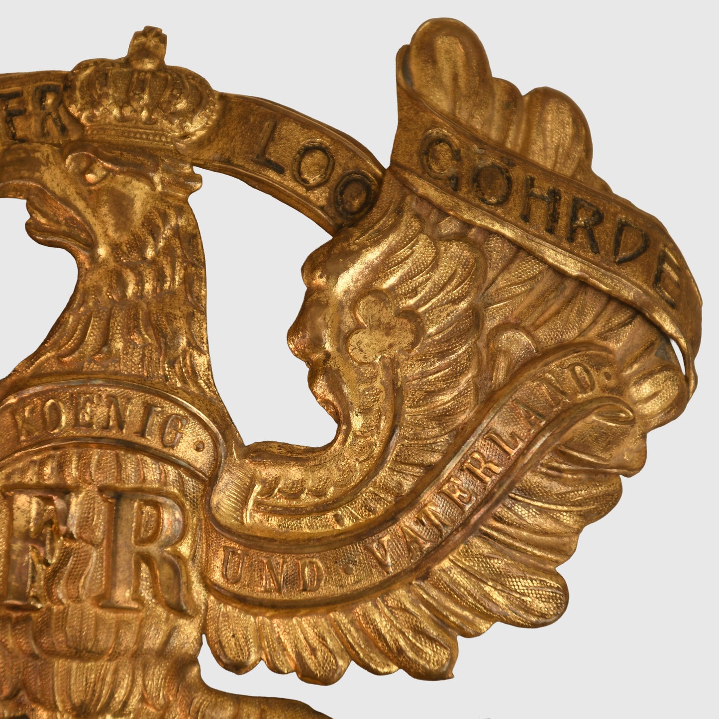 German WWI Prussian/Hanoverian 10th & 46th Artillery Regiment Helmet Plate