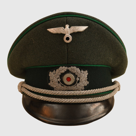German WWII Army Mountain Trooper Officers Visor Cap
