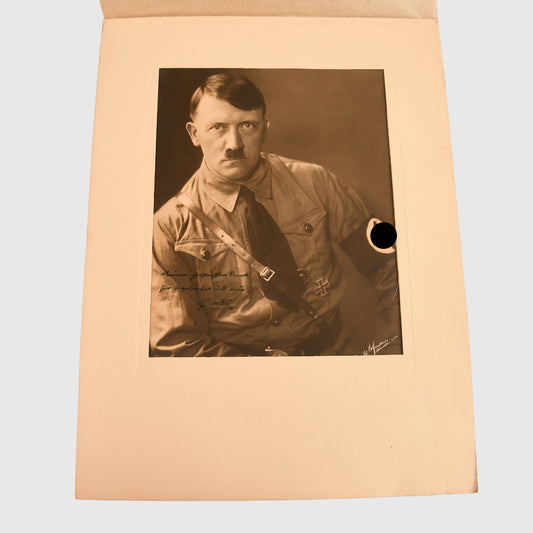 German WWII Adolf Hitler Signed and Inscribed Photograph
