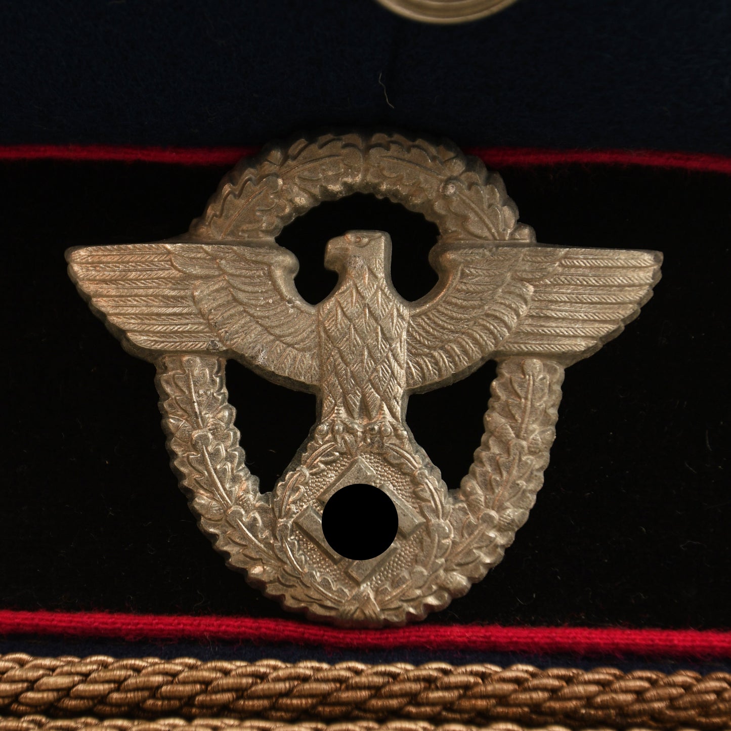 German WWII Fire Police Officers Visor Cap