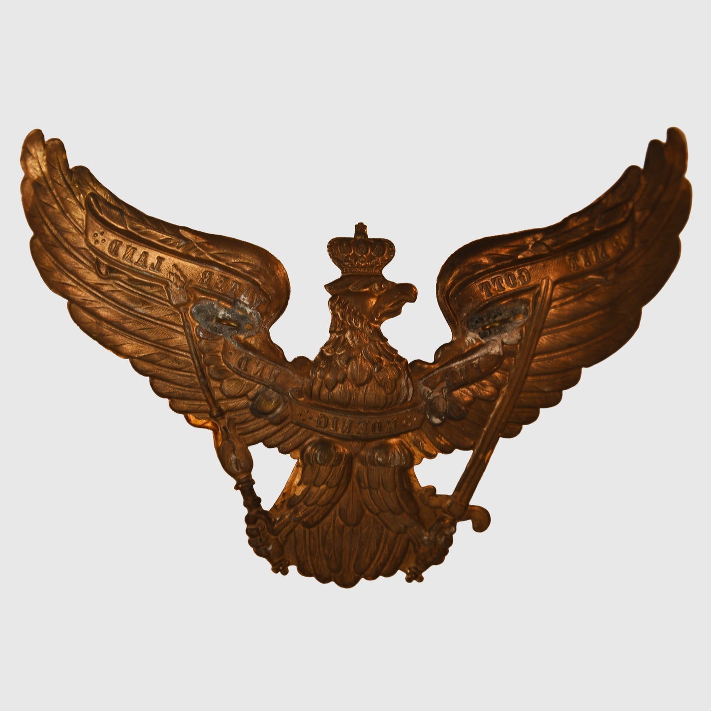 German WWI Prussian Grenadier Enlisted Ranks Helmet Plate