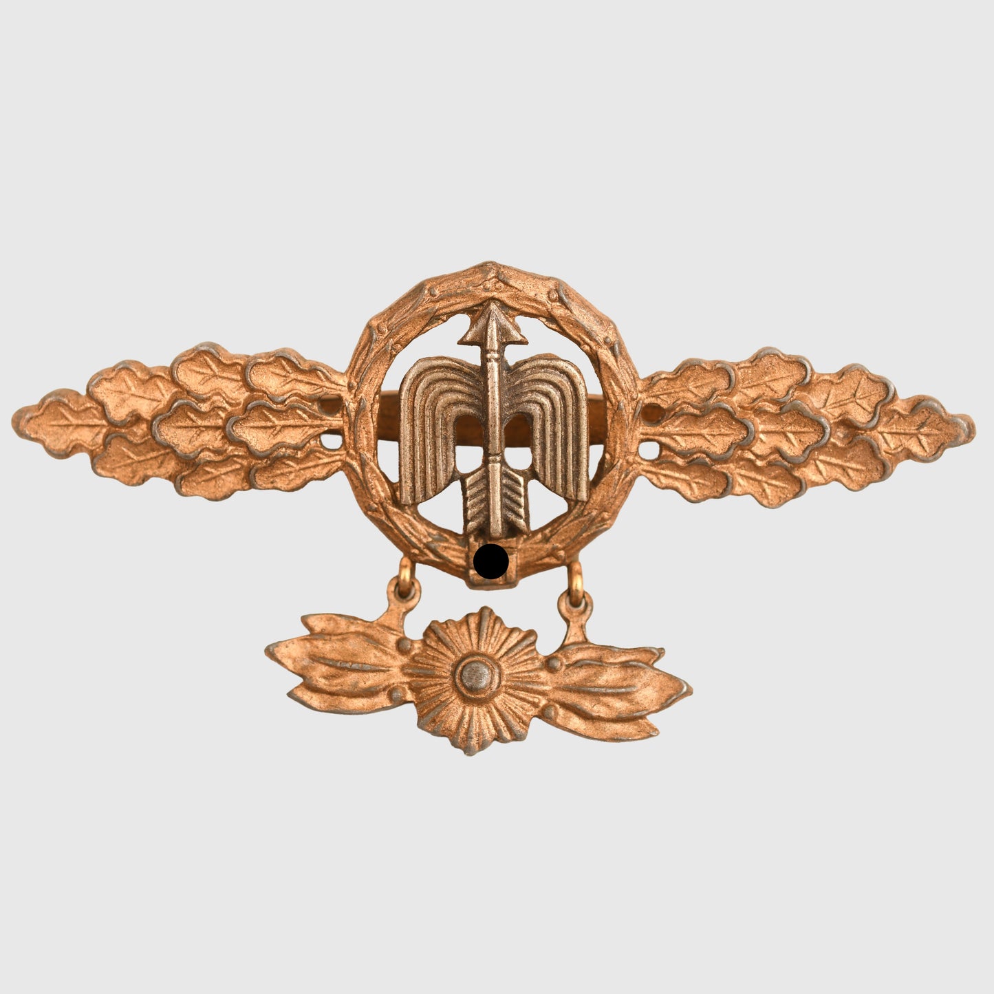 GERMAN WWII LUFTWAFFE SHORT RANGE DAY FIGHTER BAR WITH ROSE PENDANT