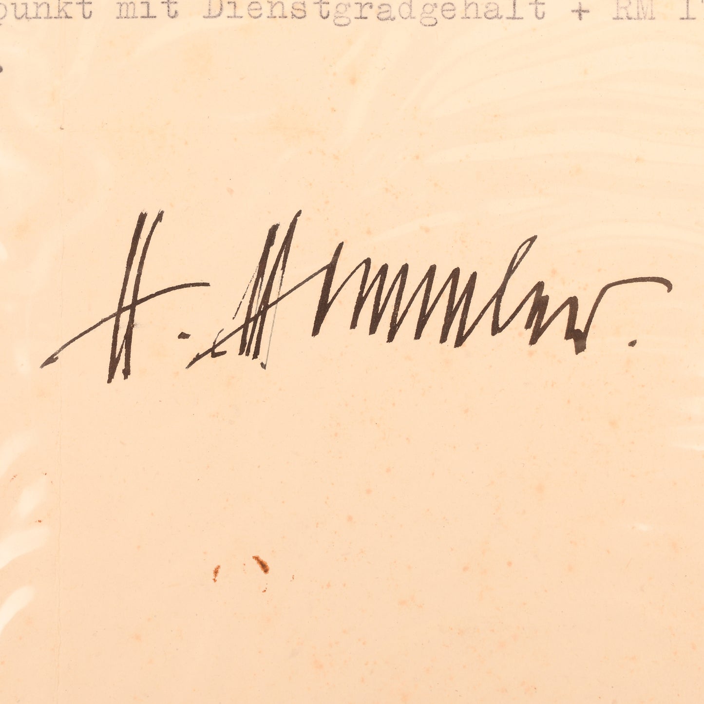 GERMAN WWII HEINRICH HIMMLER SIGNED LETTER