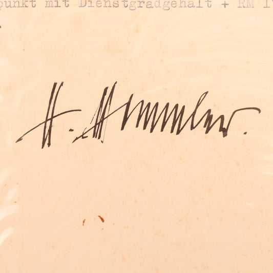 GERMAN WWII HEINRICH HIMMLER SIGNED LETTER