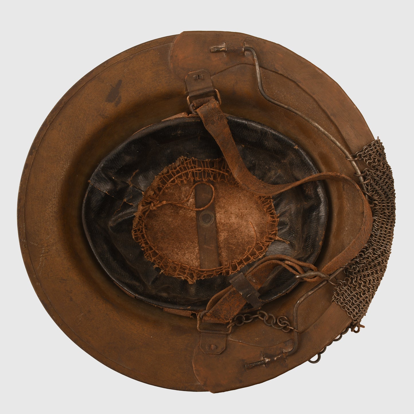 BRITISH WWI 1ST PATTERN CRUISE VISOR BRODIE HELMET