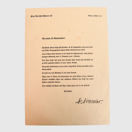 German WWII SS Allach Jul Lichter Citation