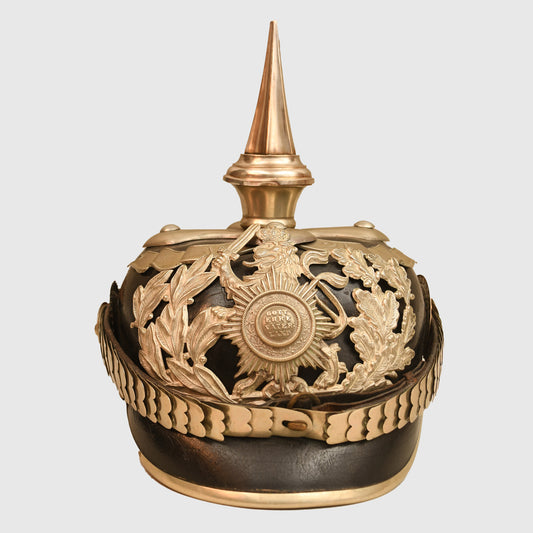 German WWI Hesse NCO’s All-Leather Pickelhaube