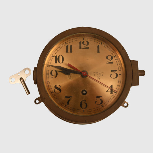 German WWII Kriegsmarine Bulkhead Clock