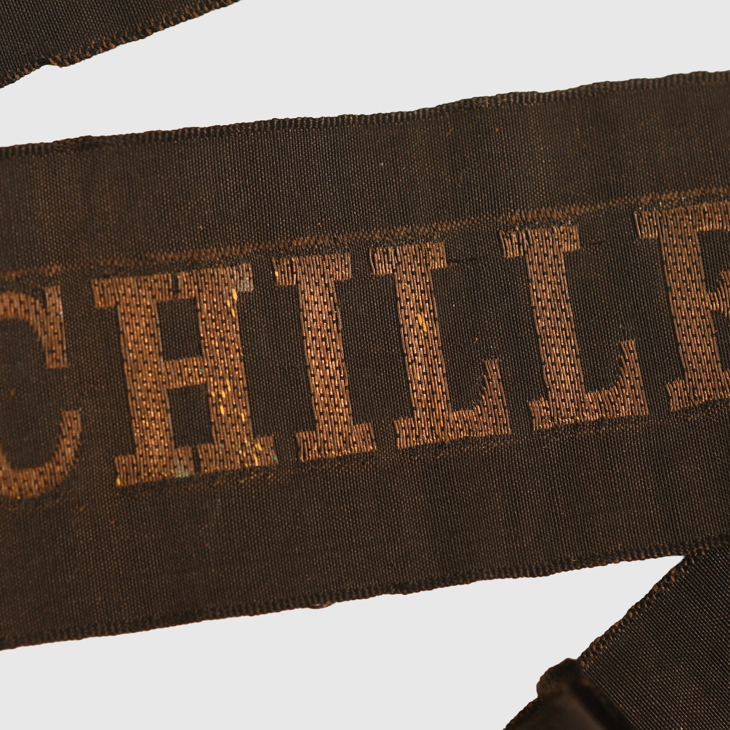 BRITISH WWII HMS ACHILLES SHORTENED CAP TALLY