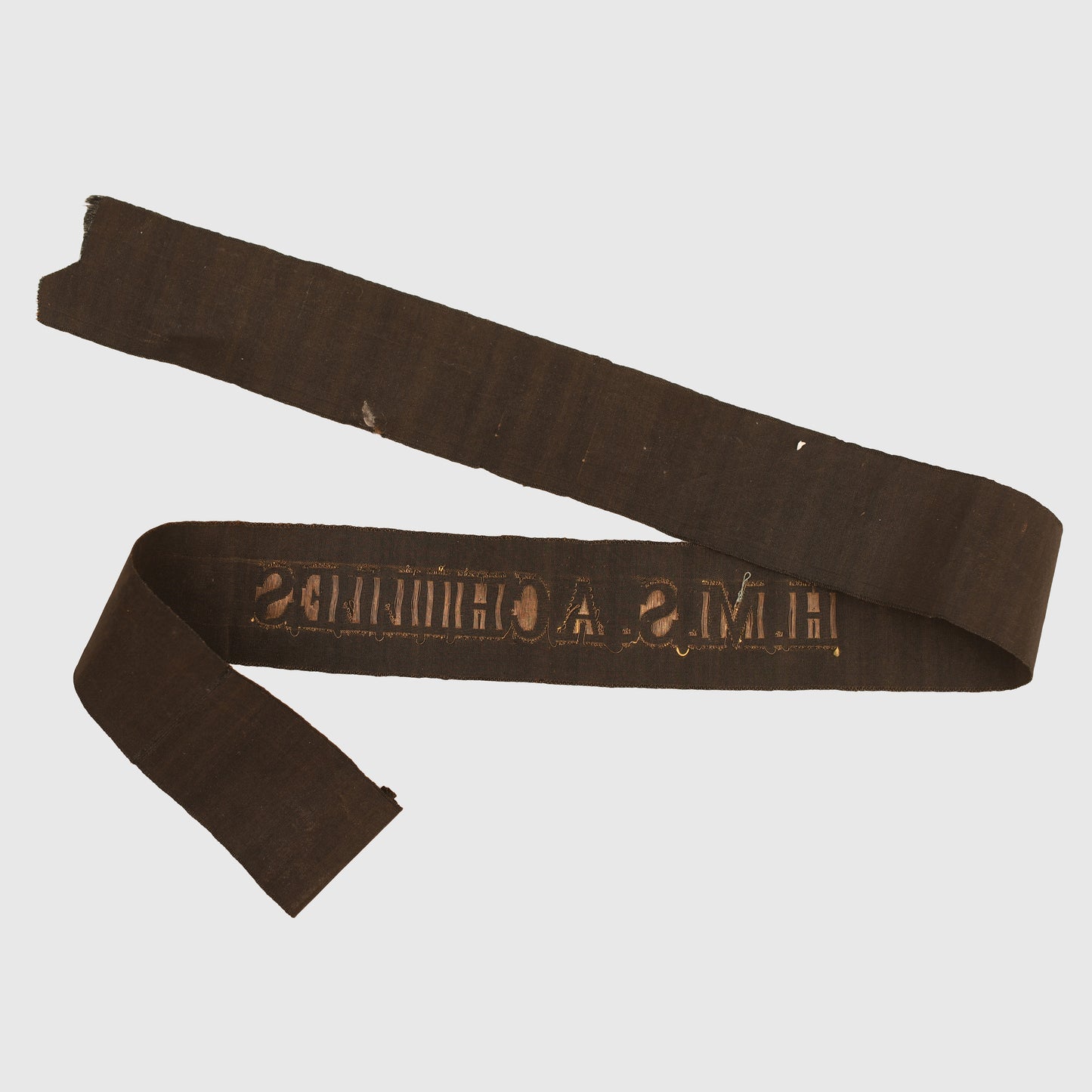 BRITISH WWII HMS ACHILLES SHORTENED CAP TALLY