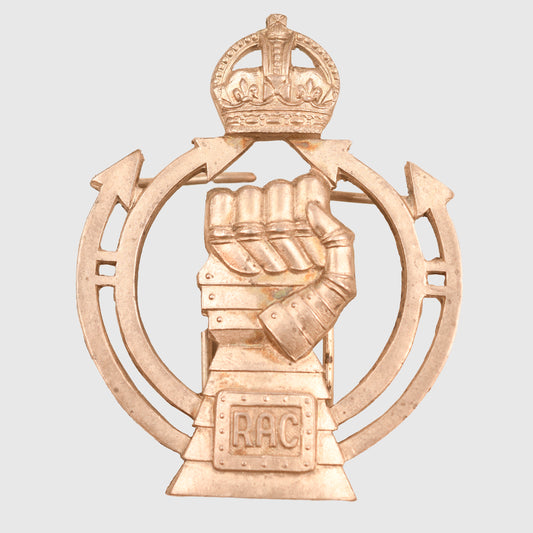 BRITISH WWII SOLID SILVER RAC BERET BADGE