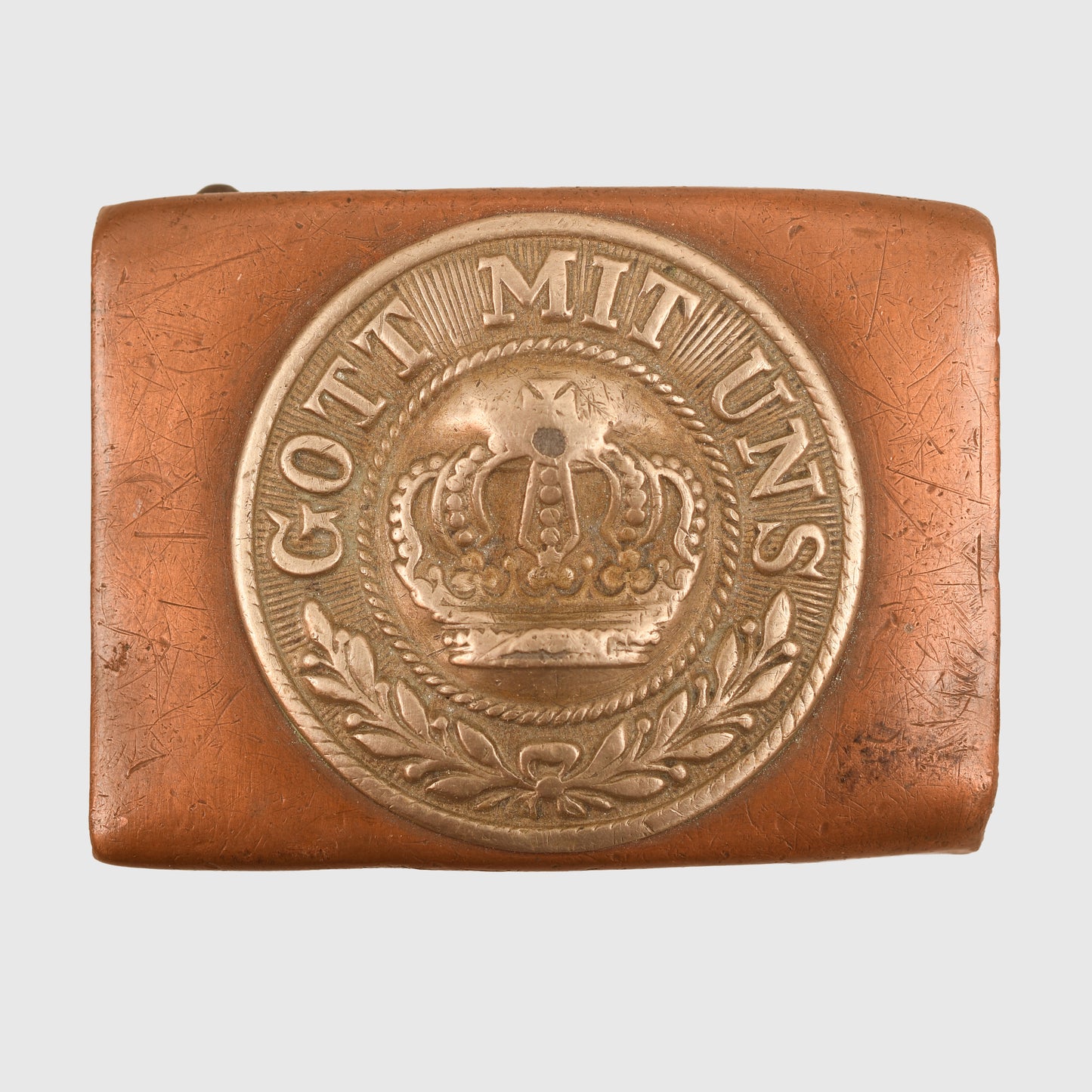 GERMAN WWI PRUSSIAN BATTLE DAMAGED BELT BUCKLE