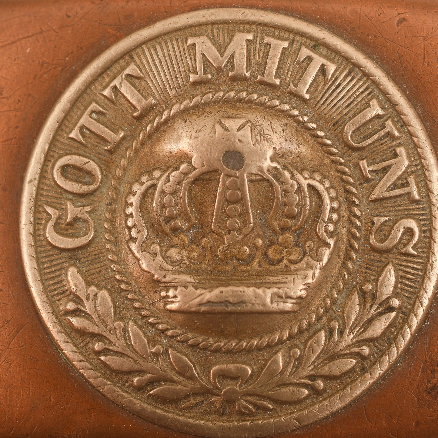 GERMAN WWI PRUSSIAN BATTLE DAMAGED BELT BUCKLE