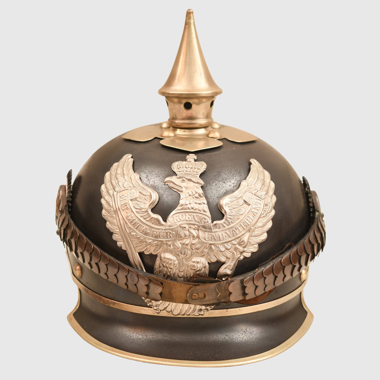 German WWI Jager zu Pferde Model 1915 Lobster Tail Helmet