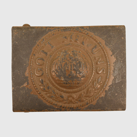 GERMAN WWI PRUSSIAN ALL STEEL FIELD GREY BUCKLE