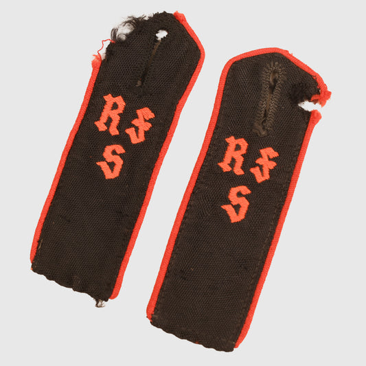 GERMAN WWII HITLER REICH FINANCE SCHOOL RFS SHOULDER STRAPS