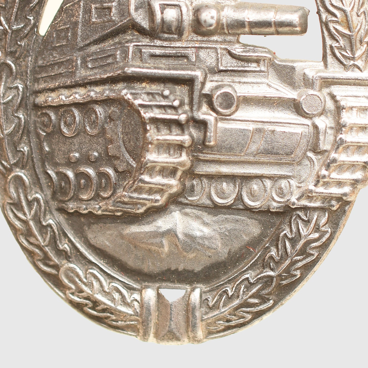 German WWII Panzer Assault Badge in Silver
