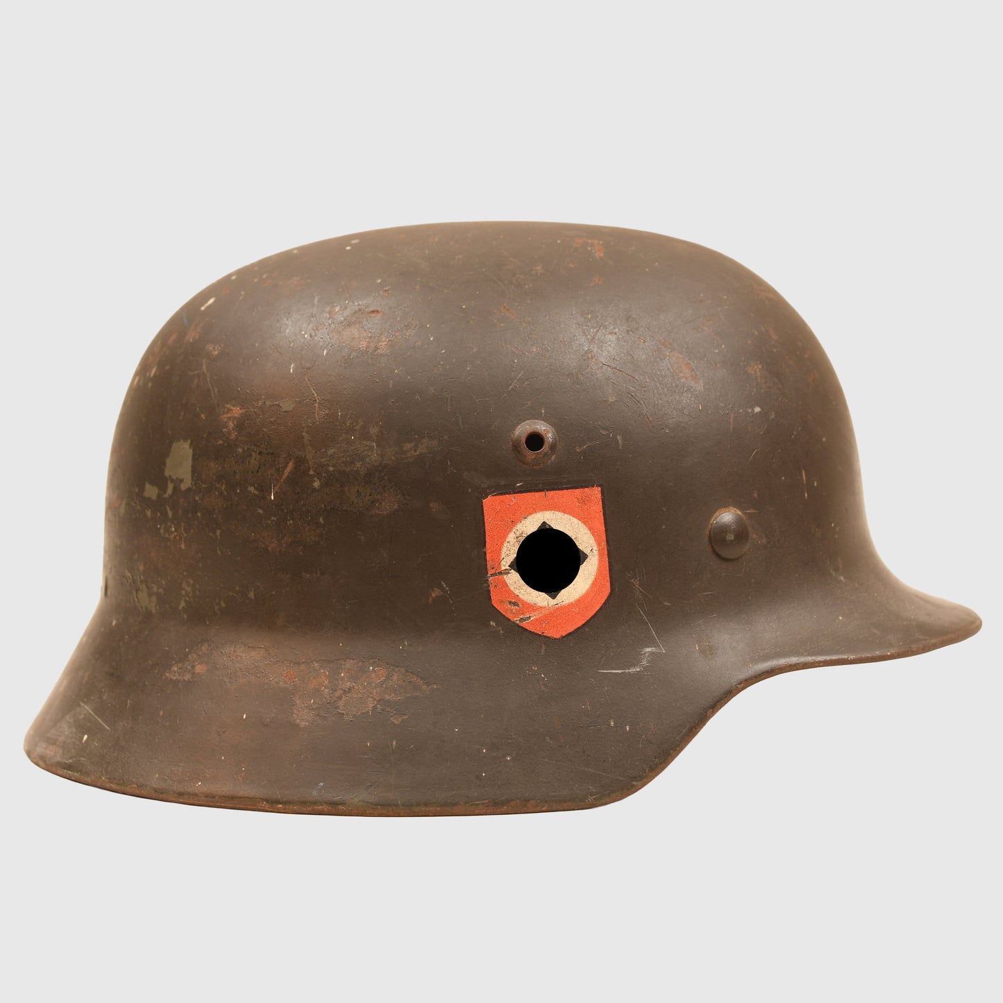 GERMAN WWII POLICE DOUBLE DECAL HELMET