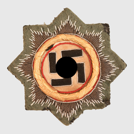 German WWII German Cross in Gold in Cloth, Army Issue