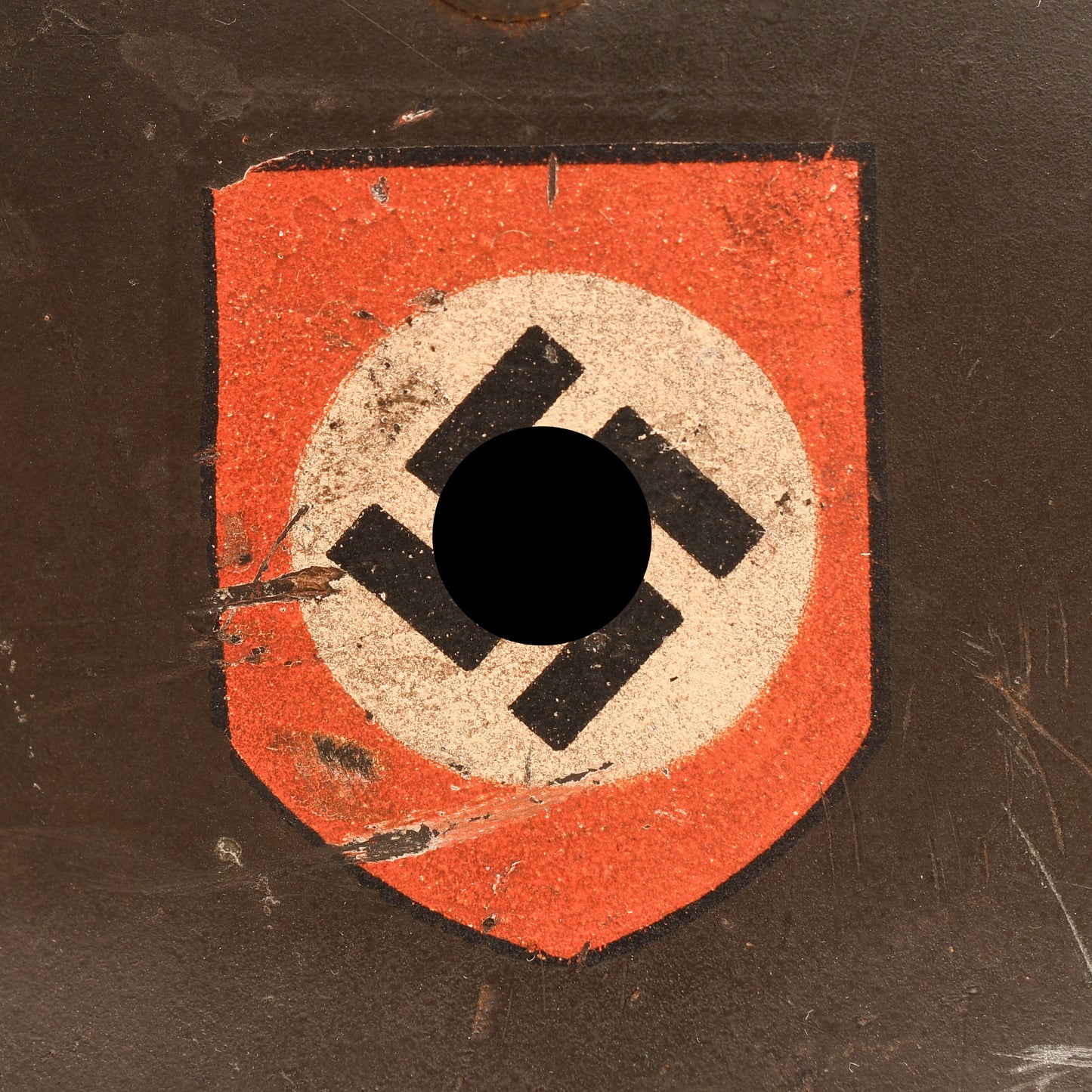 GERMAN WWII POLICE DOUBLE DECAL HELMET